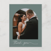 モダンArch Photo's 結婚 Thank You ポストカード (正面)