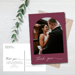 モダンArch Photo's 結婚 Thank You ポストカード