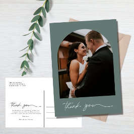 モダンArch Photo's 結婚 Thank You ポストカード