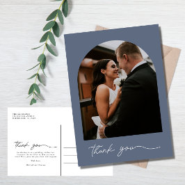 モダンArch Photo's 結婚 Thank You ポストカード