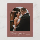 モダンArch Photo's 結婚 Thank You ポストカード (正面)