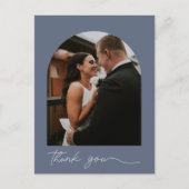 モダンArch Photo's 結婚 Thank You ポストカード (正面)