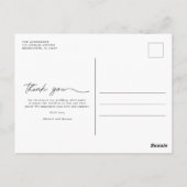 モダンArch Photo's 結婚 Thank You Postague ポストカード (裏面)