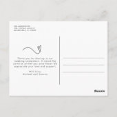 モダンArch Photo's 結婚 Thank You Postague ポストカード (裏面)