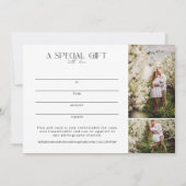 モダンArch Photos Photography Gift Certificate (裏面)