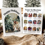 モダンArch Year in Review家族写真クリスマス シーズンカード<br><div class="desc">共有家族のお気に入りの瞬間をレビューのモダンアーチイヤーで家族の写真クリスマスホリデーカード！このエレガントデザインはお洒落過去年の大切な写真のコレクションを表示するのに最適なアーチレイアウトを備えている。各写真は、特別な思い出やマイルストーン、またはあなたの年を作った日々の喜びを強調することがユニークできる。美しく思いやりあるレイアウトでモダン、この印刷可能なホリデーカードは、愛、笑い、忘れられない瞬間でいっぱいの年を反映しながら、休日の応援を広げる美しい方法を提供する。 🎄📸</div>