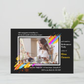 モダンArt Frame Photo Retirement招待状 招待状 (スタンド正面)