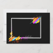 モダンArt Frame Photo Retirement招待状 招待状 (裏面)