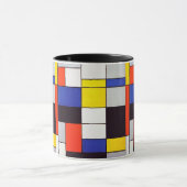 モダンArt Mug：園区モンドリアン作曲A マグカップ (中央)