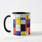 モダンArt Mug：園区モンドリアン作曲A マグカップ (左)