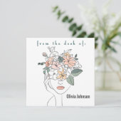 モダンArt Notecardひな形の個人用名前 (スタンド正面)