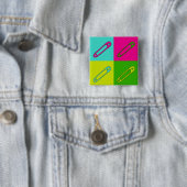 モダンArt Safety Pinボタン 缶バッジ (インサイチュ)
