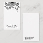 モダンArt White Earring Packaging Card 名刺 (正面/裏面)