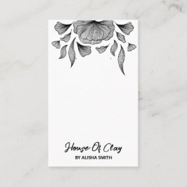 モダンArt White Earring Packaging Card 名刺