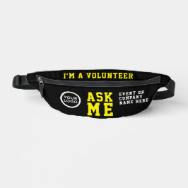 モダンAsk Me イエロー ブラック ボランティアイベントロゴ ファニーパック