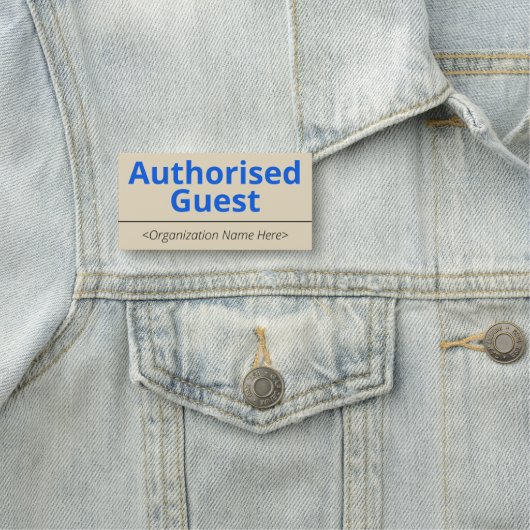 「モダンAuthorized Guest」の名前タグ 名札 (インサイチュ)