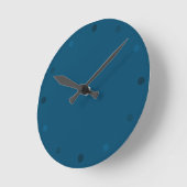 モダンAzure Blue Wall Clock ラウンド壁時計 (傾斜)