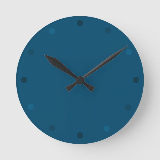 モダンAzure Blue Wall Clock ラウンド壁時計 (正面)
