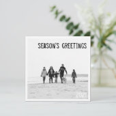 モダンB&WでのSquare Holidayフォトグリーティング シーズンカード (スタンド正面)