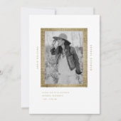 モダンB/Wフォトバーラップブライダルシャワー 招待状 (正面)