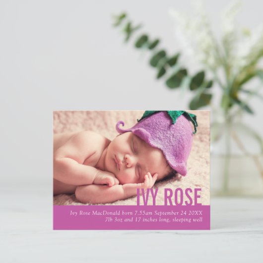 モダンbaby girl mave写真発表はがき 案内ポストカード (スタンド正面)