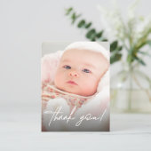 モダンBaby Girl Thank You with Photos ポストカード (スタンド正面)