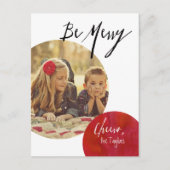 モダンBe ポップ・アートの in Red Holidayはがき シーズンポストカード (正面)