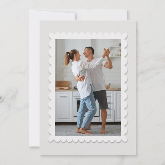 モダンBe my Valentineフォトホリデーカード サンキューカード (裏面)