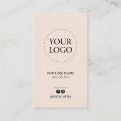 モダンBeige Business Logoギフト券 名刺 (正面)