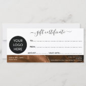 モダンBeige Earth証明書ギフトカード追加ロゴ (裏面)