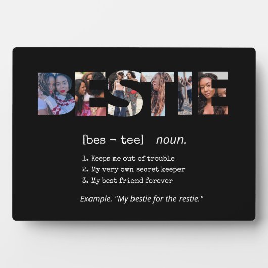 モダンBestie BFF最高のFriends写真コラージュ フォトプラーク (正面)