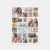 モダンBESTIES 19フォトコラージュカスタムカラー フリースブランケット (正面)