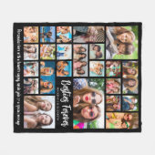 モダンBESTIES FOREVER 23フォトコラージュカスタム フリースブランケット (正面(横))