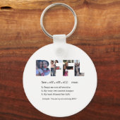 モダンbffの友最高の達は永遠に写真コラージュかわいい キーホルダー (正面)