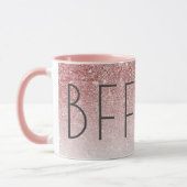 モダンBFFバラ金ゴールド最高のグリッターフレンド マグカップ (左)