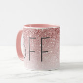 モダンBFFバラ金ゴールド最高のグリッターフレンド マグカップ (正面左)