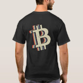 モダンbitcoin暗号ロゴ tシャツ (裏面)