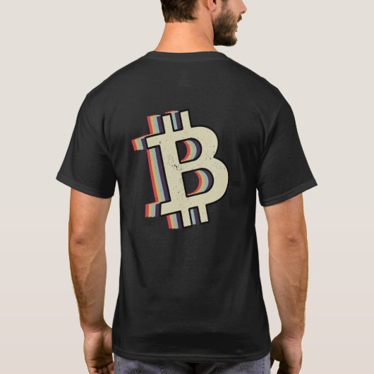 モダンbitcoin暗号ロゴ tシャツ (裏面)