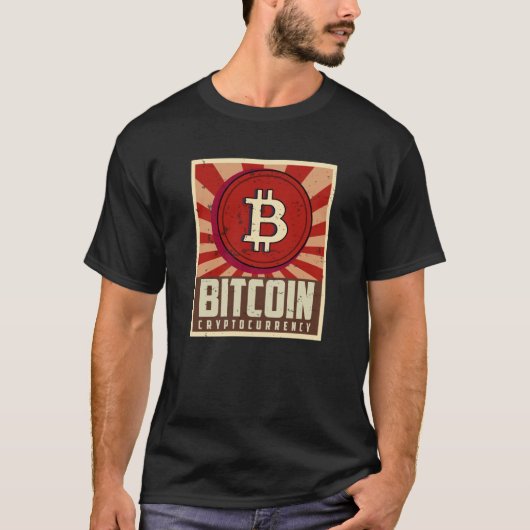 モダンbitcoin暗号通貨 tシャツ (正面)