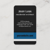 モダンBlackおよびBlue Architectの名刺 名刺 (裏面)