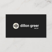 モダンBlack Audio Music DJ 名刺 (正面)