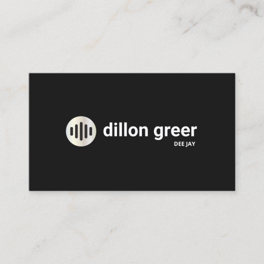 モダンBlack Audio Music DJ 名刺 (正面)