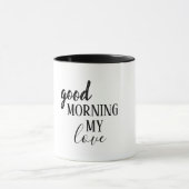 モダンBlack Good Morning My Love マグカップ (中央)