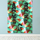-モダンBLACK-GREEN-YELLOW-Very Nice Canvas Print キャンバスプリント (インサイチュ (ウッドフロア))