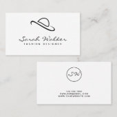 モダンBlack Hat Scriptミニマルファッション・デザイナ 名刺 (正面/裏面)