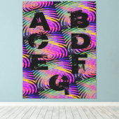 -モダンBLACK-PURPL-GREEN-Very Nice Canvas Print キャンバスプリント (インサイチュ (ウッドフロア))