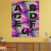 -モダンBLACK-PURPL-GREEN-Very Nice Canvas Print キャンバスプリント (インサイチュ (リビング))