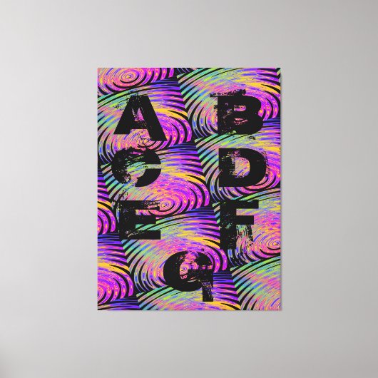 -モダンBLACK-PURPL-GREEN-Very Nice Canvas Print キャンバスプリント (正面)