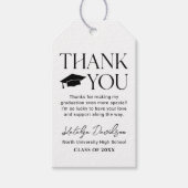 モダンBlack Serif卒業 ギフトタグ (正面)