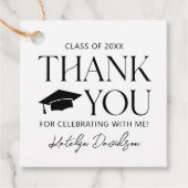 モダンBlack Serif卒業 フェイバータグ (正面)